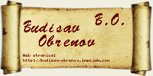 Budisav Obrenov vizit kartica